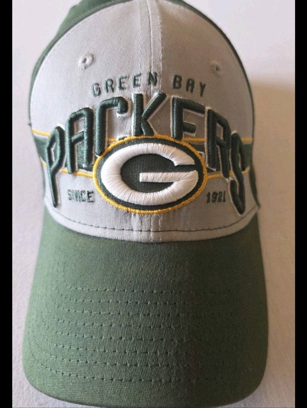Green Bay Packers NFL Football Hat/Cap Flex Fit L/XL New Era Green EUC